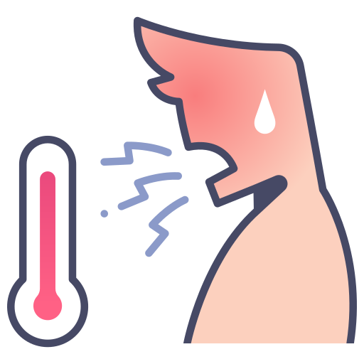 Cold, flu, illness, infection, sick, coronavirus, corona virus icon